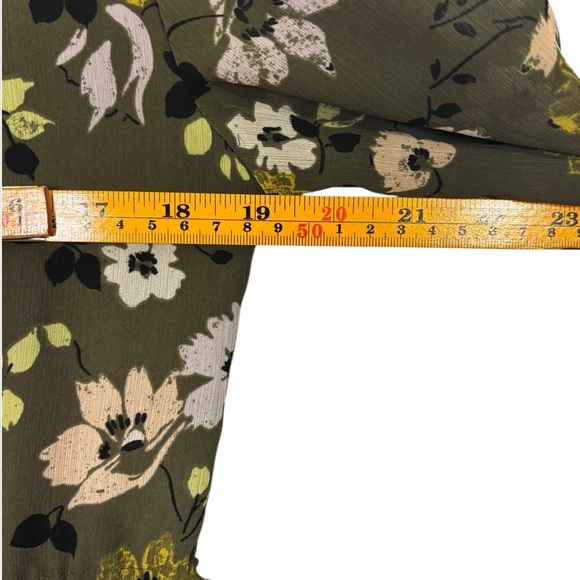 Madewell Flowy Green Floral Cinch-Waist Tiered Midi Dress in Wildblooms Size XS - Picture 14 of 16
